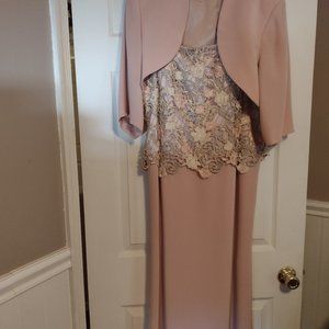 Gown, sleeveless,  with jacket